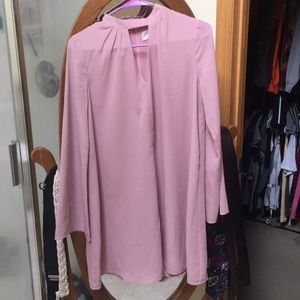 Light pink bell sleeved dress